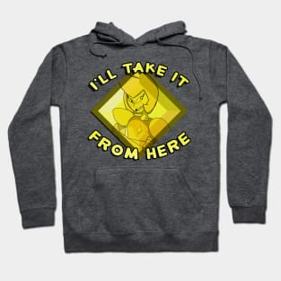 Yellow Diamond in Diamond Hoodie